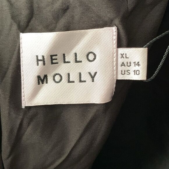 NWT Hello Molly Black Cold Shoulder Flare Cotton Blend Maxi Dress Size XL - Picture 7 of 8